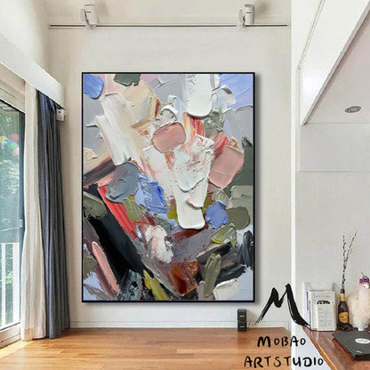 Neutral Textured Painting Original Abstract Painting 3D Texture Art White Minimalist Wall Art Large Abstract Canvas Art Wall Art Neutral Art