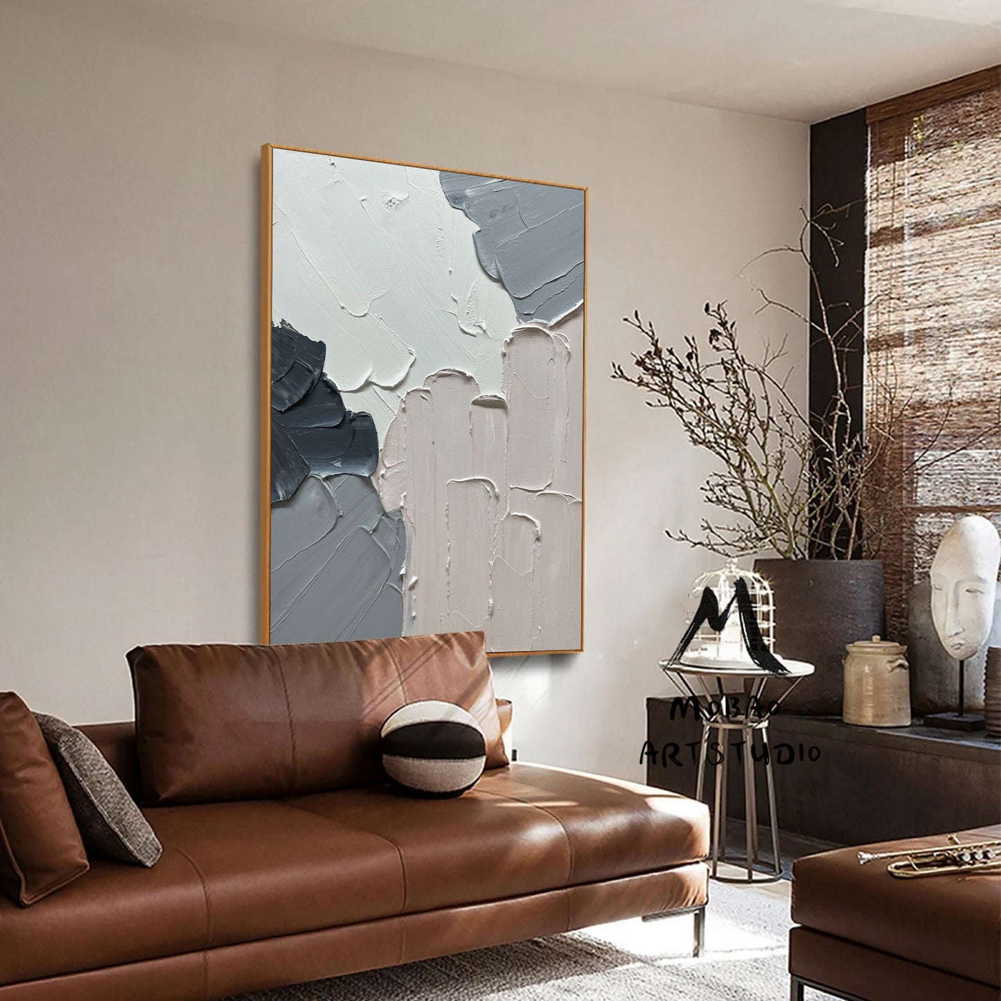 Beige Minimalist Texture Art Neutral Textured Painting Original White Abstract Painting 3D Texture Art Large Abstract Canvas Art Neutral Art