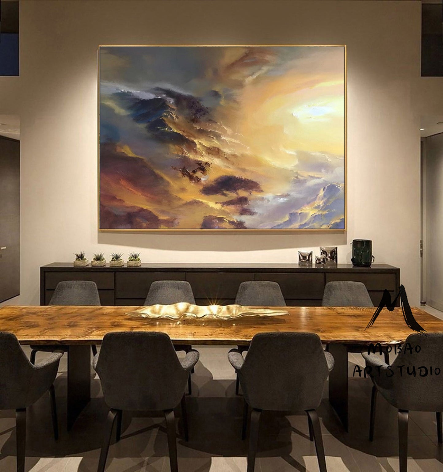 Extra Large Canvas, Modern wall art, Large landscape painting on Canvas, Cloud Art, Cloud Painting, Large Cloud wall art,Minimalist painting