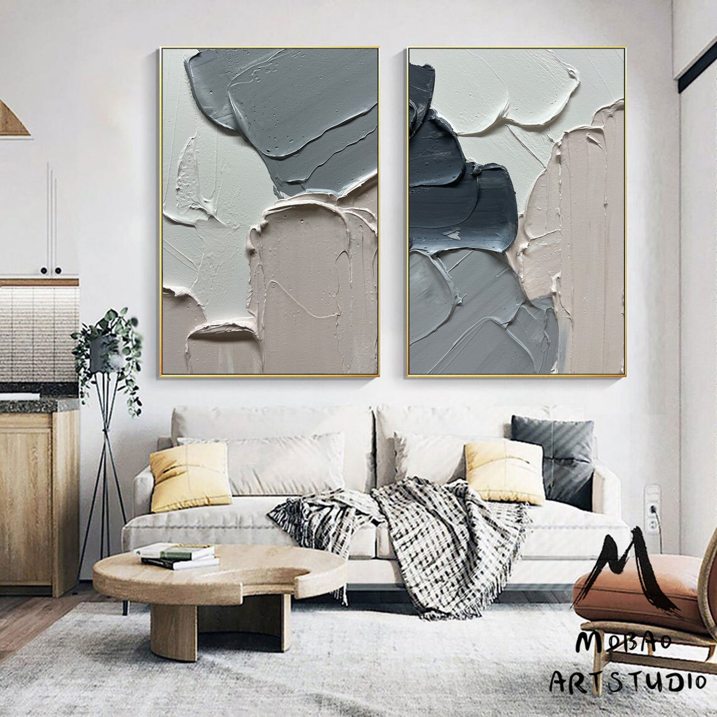 Original White Abstract Painting Gray Texture Art 3D Texture Art Minimalist Wall Art Large Abstract Canvas Art Boho Wall Art Neutral Art