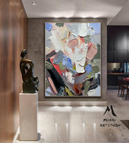 Neutral Textured Painting Original Abstract Painting 3D Texture Art White Minimalist Wall Art Large Abstract Canvas Art Wall Art Neutral Art