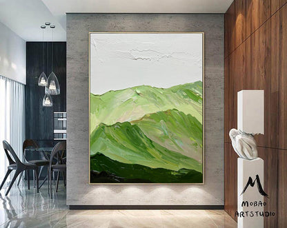 Emerald Green Painting GreenMinimalist Painting Green Textured Abstract Painting Original Green Abstract Painting Large Wall Canvas Painting