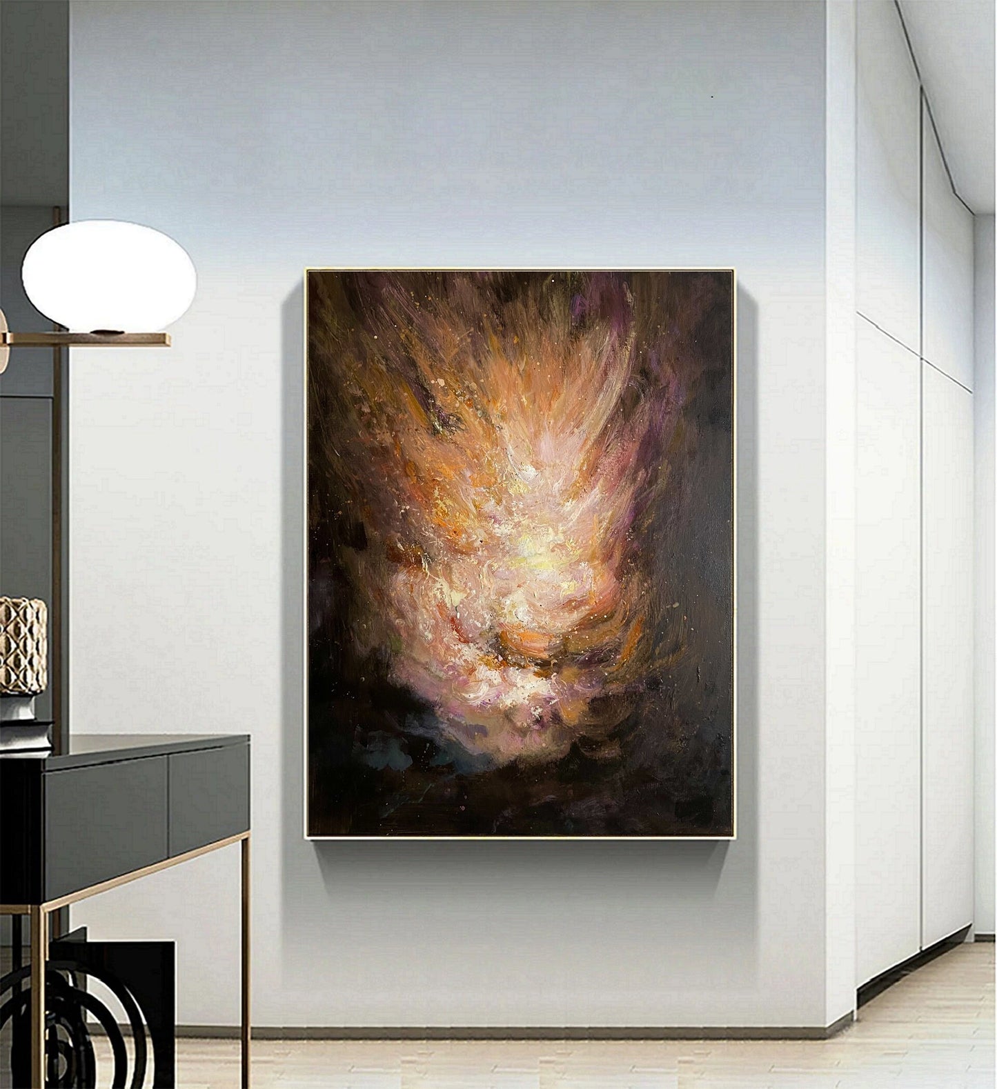 Original Abstract Painting Orange Abstract Painting Pink Abstract Painting Purple Abstract Painting High Quality Art Painting：Flame