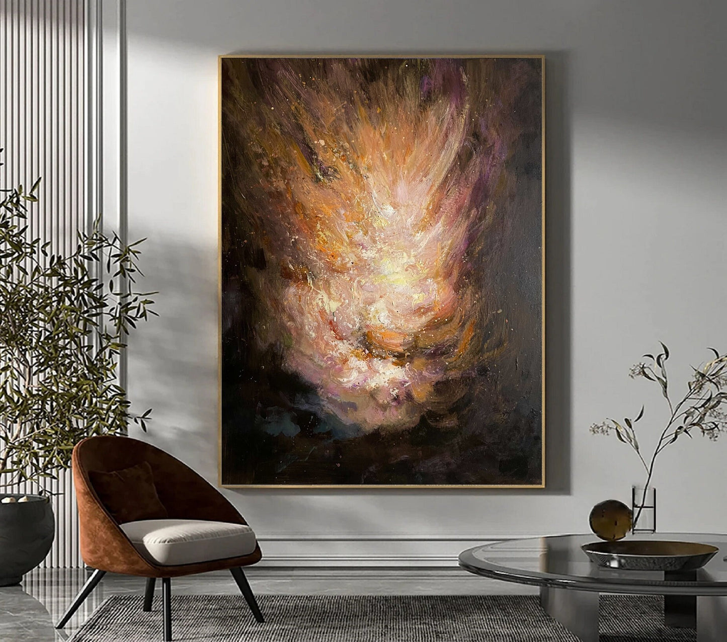 Original Abstract Painting Orange Abstract Painting Pink Abstract Painting Purple Abstract Painting High Quality Art Painting：Flame