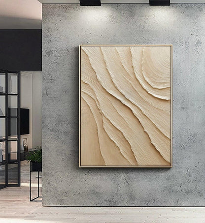 Brown 3D Texture Painting Brown Minimalist Painting Boho Wall Art Large Brown Wall Art Brown Abstract Art Brown Abstract Painting