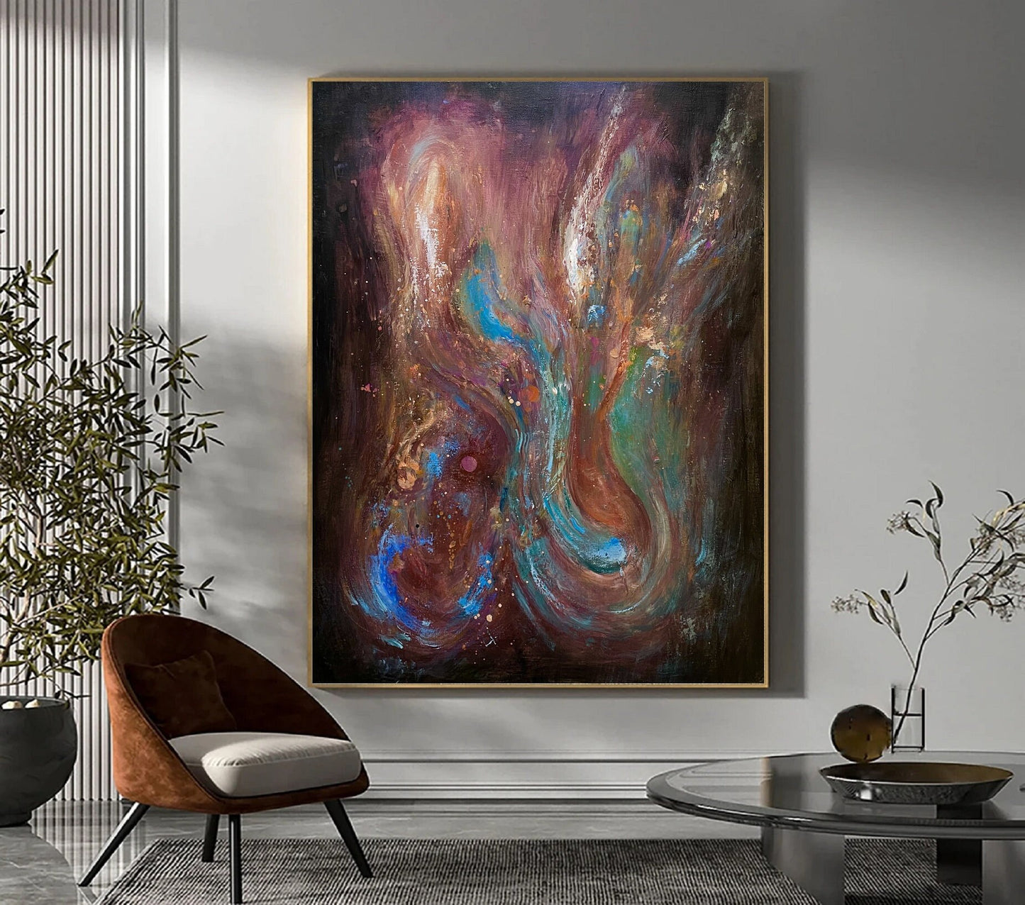 Original Abstract Painting Purple Abstract Painting Green Abstract Painting Blue Abstract Painting High Quality Oil Painting：Soul