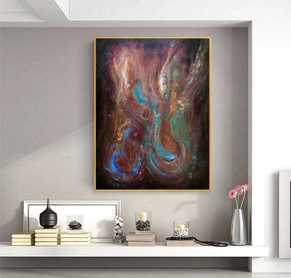 Original Abstract Painting Purple Abstract Painting Green Abstract Painting Blue Abstract Painting High Quality Oil Painting：Soul