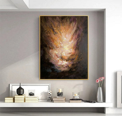 Original Abstract Painting Orange Abstract Painting Pink Abstract Painting Purple Abstract Painting High Quality Art Painting：Flame