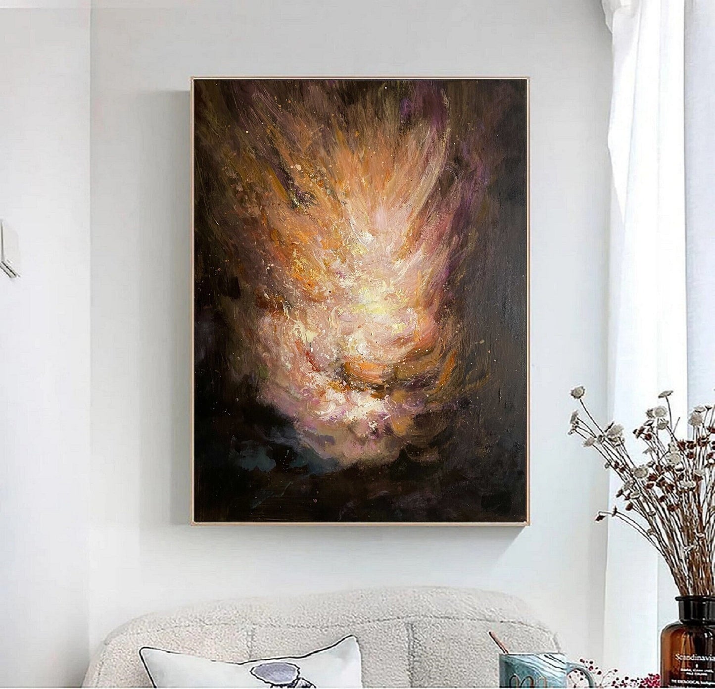 Original Abstract Painting Orange Abstract Painting Pink Abstract Painting Purple Abstract Painting High Quality Art Painting：Flame