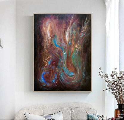 Original Abstract Painting Purple Abstract Painting Green Abstract Painting Blue Abstract Painting High Quality Oil Painting：Soul