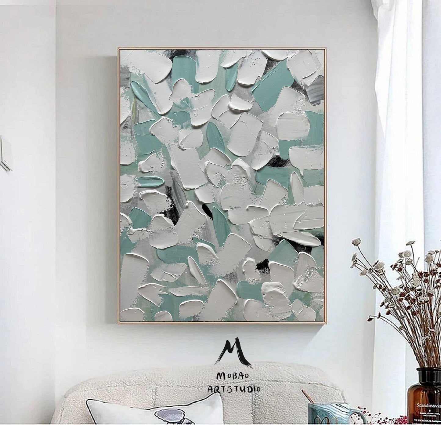 Light White 3D Texture Art White Minimalist Wall Art White Textured Painting Original White Abstract Painting Large Abstract Canvas Art