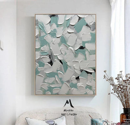 Light White 3D Texture Art White Minimalist Wall Art White Textured Painting Original White Abstract Painting Large Abstract Canvas Art