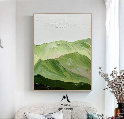 Emerald Green Painting GreenMinimalist Painting Green Textured Abstract Painting Original Green Abstract Painting Large Wall Canvas Painting