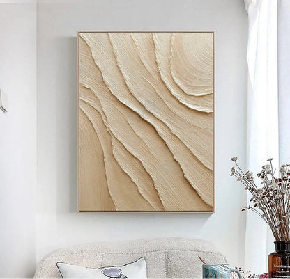 Brown 3D Texture Painting Brown Minimalist Painting Boho Wall Art Large Brown Wall Art Brown Abstract Art Brown Abstract Painting