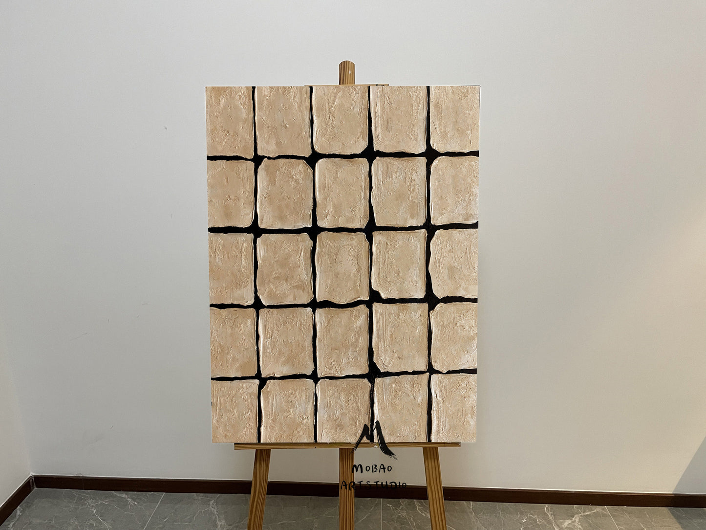 Brown Minimalist Painting Wabi Sabi Art Brown Large Boho Wall Art Painting Wall Art Black Texture Painting Brown Abstract Art Painting