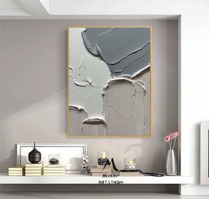 Beige Textured Painting Original Beige Abstract Painting Beige 3D Texture Art Beige Minimalist Wall Art Large Abstract Canvas Art Wall Art