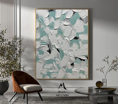 Light White 3D Texture Art White Minimalist Wall Art White Textured Painting Original White Abstract Painting Large Abstract Canvas Art