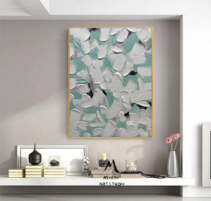 Light White 3D Texture Art White Minimalist Wall Art White Textured Painting Original White Abstract Painting Large Abstract Canvas Art
