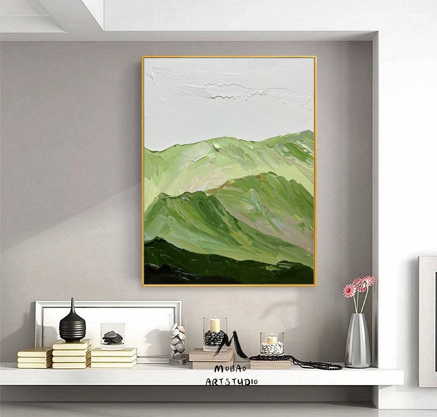 Emerald Green Painting GreenMinimalist Painting Green Textured Abstract Painting Original Green Abstract Painting Large Wall Canvas Painting