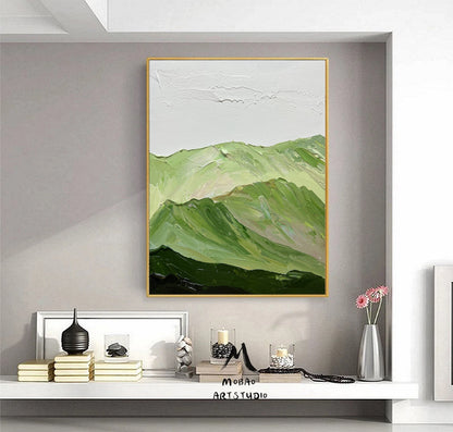 Emerald Green Painting GreenMinimalist Painting Green Textured Abstract Painting Original Green Abstract Painting Large Wall Canvas Painting