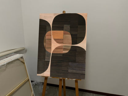 Brown Minimalist Texture Painting Boho Wall Art Wabi sabi Wall Art Brown Abstract Wall Art Dark Brown Abstract Painting Brown Abstract Art