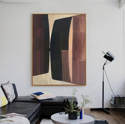 Brown Abstract Art Boho Wall Art Brown Minimalist Art Painting Wabi Sabi Wall Art Brown Abstract Wall Art Brown Abstract Texture Painting