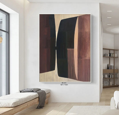 Brown Abstract Art Boho Wall Art Brown Minimalist Art Painting Wabi Sabi Wall Art Brown Abstract Wall Art Brown Abstract Texture Painting