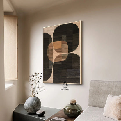 Brown Minimalist Texture Painting Boho Wall Art Wabi sabi Wall Art Brown Abstract Wall Art Dark Brown Abstract Painting Brown Abstract Art