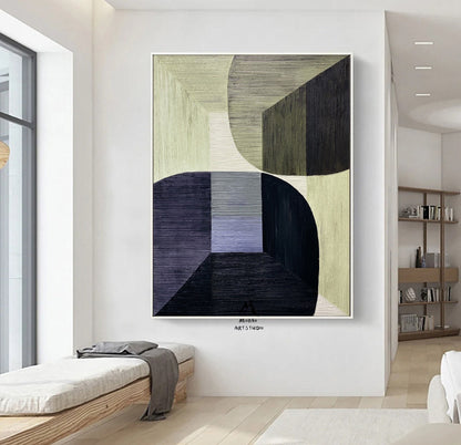 Purple Minimalist Texture Painting Boho Wall Art Green Abstract Painting Brown Abstract Art Wabisabi Wall Art Cyan Abstract Wall Art