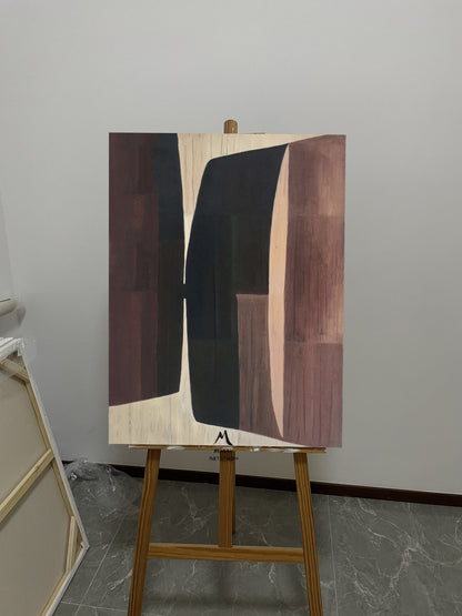 Brown Abstract Art Boho Wall Art Brown Minimalist Art Painting Wabi Sabi Wall Art Brown Abstract Wall Art Brown Abstract Texture Painting