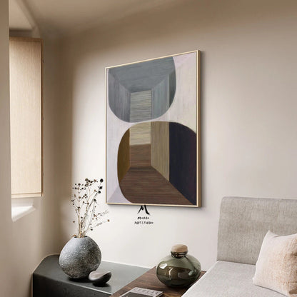 Boho Wall Art Beige Minimalist Art Gray Texture Painting Wabisabi Wall Art Brown Abstract Wall Art Gray Abstract Painting Brown Abstract Art