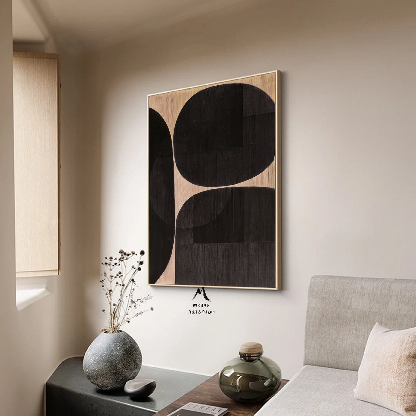 Brown Minimalist Texture Painting Boho Wall Art Brown Abstract Wall Art Wabi sabi Wall Art Brown Abstract Art Dark Brown Abstract Painting