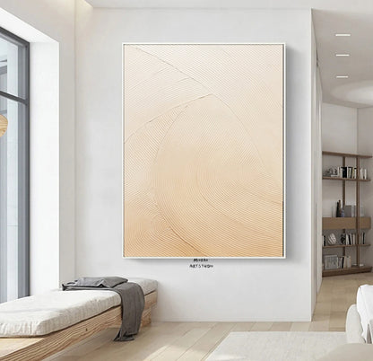 Beige Minimalist Art Boho Wall Art Wabi Sabi Wall Art Beige Abstract Painting on Canvas Beige Textured Art Beige Wall Art Contemporary Art