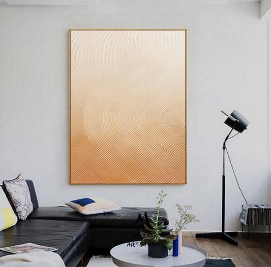 Beige Minimalist Art Boho Wall Art Wabi Sabi Wall Art Brown and Beige Abstract Painting Beige Textured Art Beige Wall Art Contemporary Art