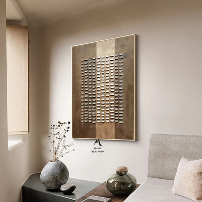 Brown Minimalist Painting Wabi Sabi Art Brown Wall Art 3D Texture Painting Brown Abstract Art Beige Painting Large Texture Abstract Painting