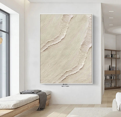 Beige Abstract Painting on Canvas Boho Wall Art Beige Wall Art Beige Wabi Sabi Wall Art Beige Textured Art Panting Biege Contemporary Art