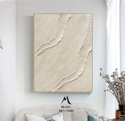 Beige Abstract Painting on Canvas Boho Wall Art Beige Wall Art Beige Wabi Sabi Wall Art Beige Textured Art Panting Biege Contemporary Art