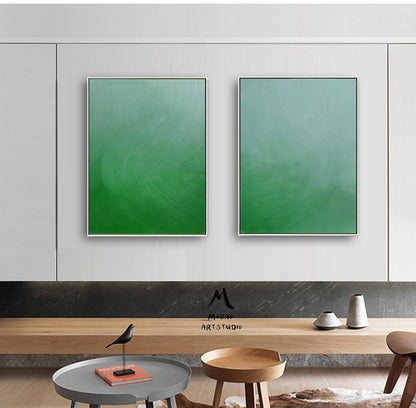 Green Minimalist Texture Art Set of 2 Boho Wall Art Green Abstract Painting Green Abstract Art Wabi sabi Wall Art Green Abstract Wall Art