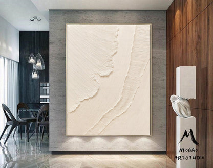 Beige Textured Art Boho Wall Art Beige Minimalist Art Wabi Sabi Wall Art Beige Abstract Painting on Canvas Beige Wall Art Contemporary Art