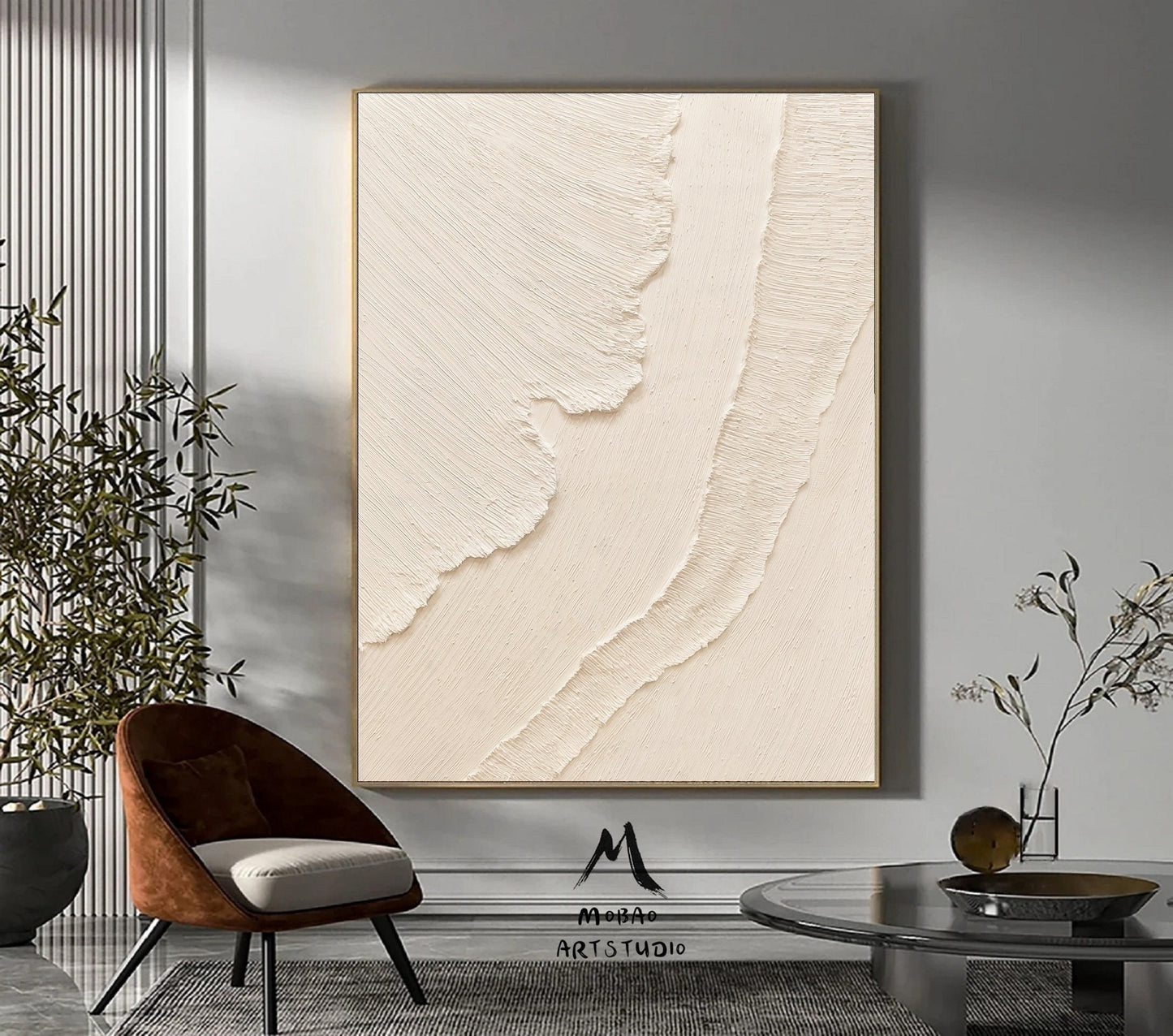 Beige Textured Art Boho Wall Art Beige Minimalist Art Wabi Sabi Wall Art Beige Abstract Painting on Canvas Beige Wall Art Contemporary Art