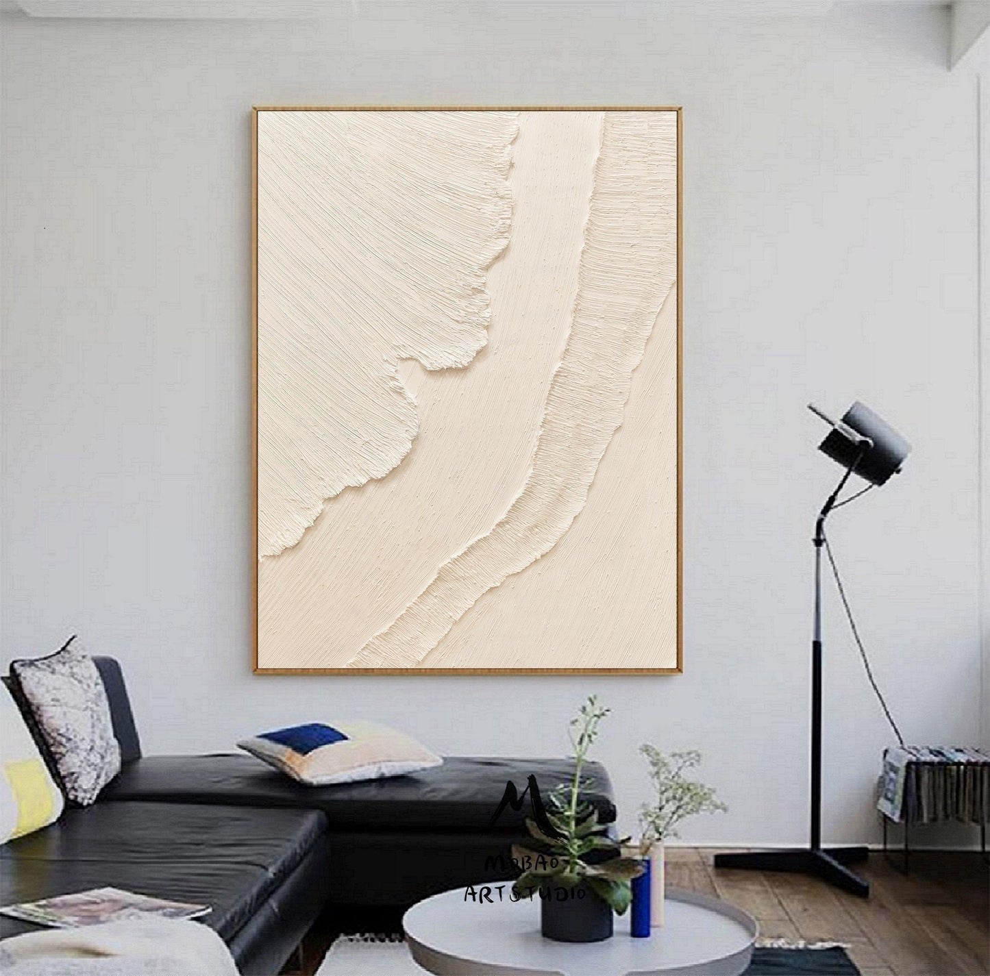 Beige Textured Art Boho Wall Art Beige Minimalist Art Wabi Sabi Wall Art Beige Abstract Painting on Canvas Beige Wall Art Contemporary Art