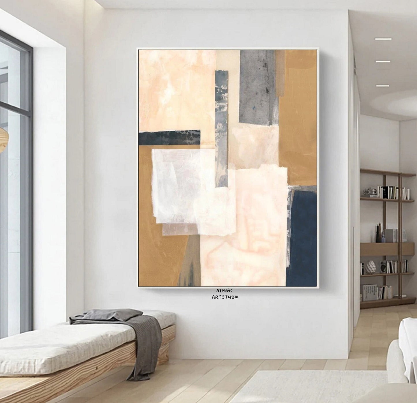 Beige Minimalist Art Painting Boho Wall Art Brown Abstract Art Wabi Sabi Wall Art Beige Abstract Painting Beige Wall Art Contemporary Art