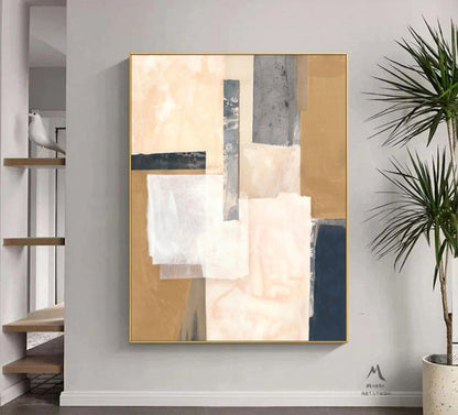 Beige Minimalist Art Painting Boho Wall Art Brown Abstract Art Wabi Sabi Wall Art Beige Abstract Painting Beige Wall Art Contemporary Art