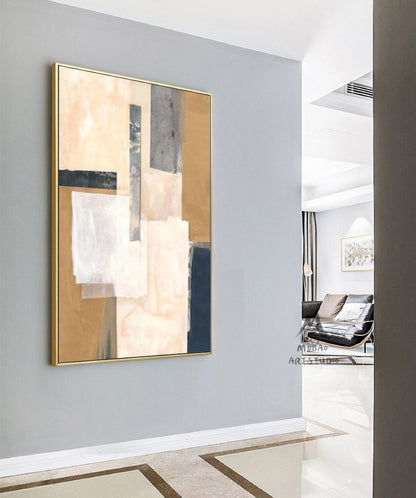 Beige Minimalist Art Painting Boho Wall Art Brown Abstract Art Wabi Sabi Wall Art Beige Abstract Painting Beige Wall Art Contemporary Art