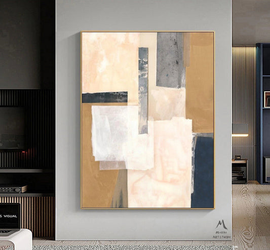 Beige Minimalist Art Painting Boho Wall Art Brown Abstract Art Wabi Sabi Wall Art Beige Abstract Painting Beige Wall Art Contemporary Art