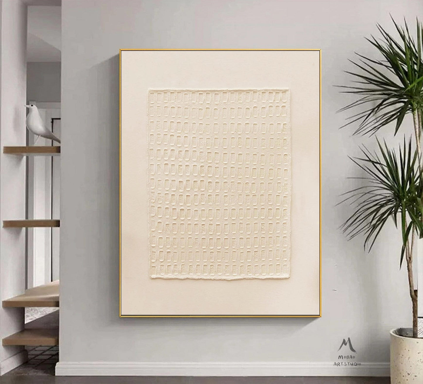 Beige 3D Texture Art Beige Minimalist Art Beige Wall Art Beige Abstract Art Neutral Abstract Painting Wabi Sabi Wall Art Modern Wall Art