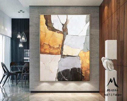 Orange Minimalist Texture Painting Boho Wall Art White Abstract Wall Art Wabi sabi Wall Art White Abstract Painting Beige Abstract Art