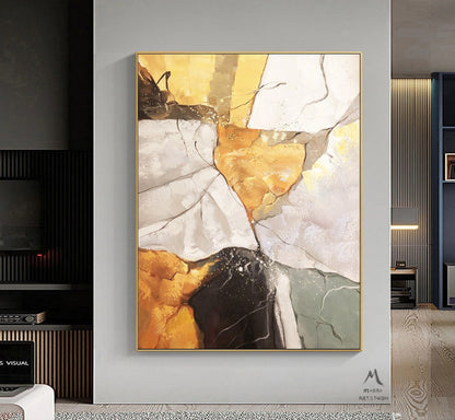 Beige Abstract Wall Art Orange Minimalist Texture Painting Boho Wall Art Wabi sabi Wall Art Beige Abstract Painting Beige Abstract Art