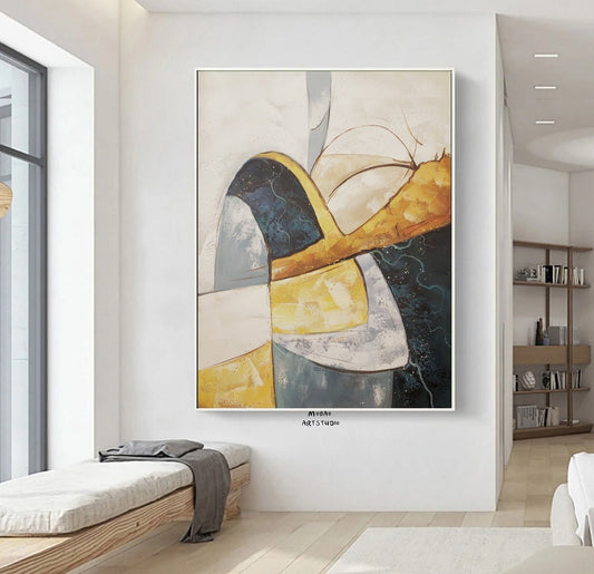 Beige Abstract Wall Art Orange Minimalist Texture Painting Boho Wall Art Wabi sabi Wall Art Green Abstract Painting Beige Abstract Art