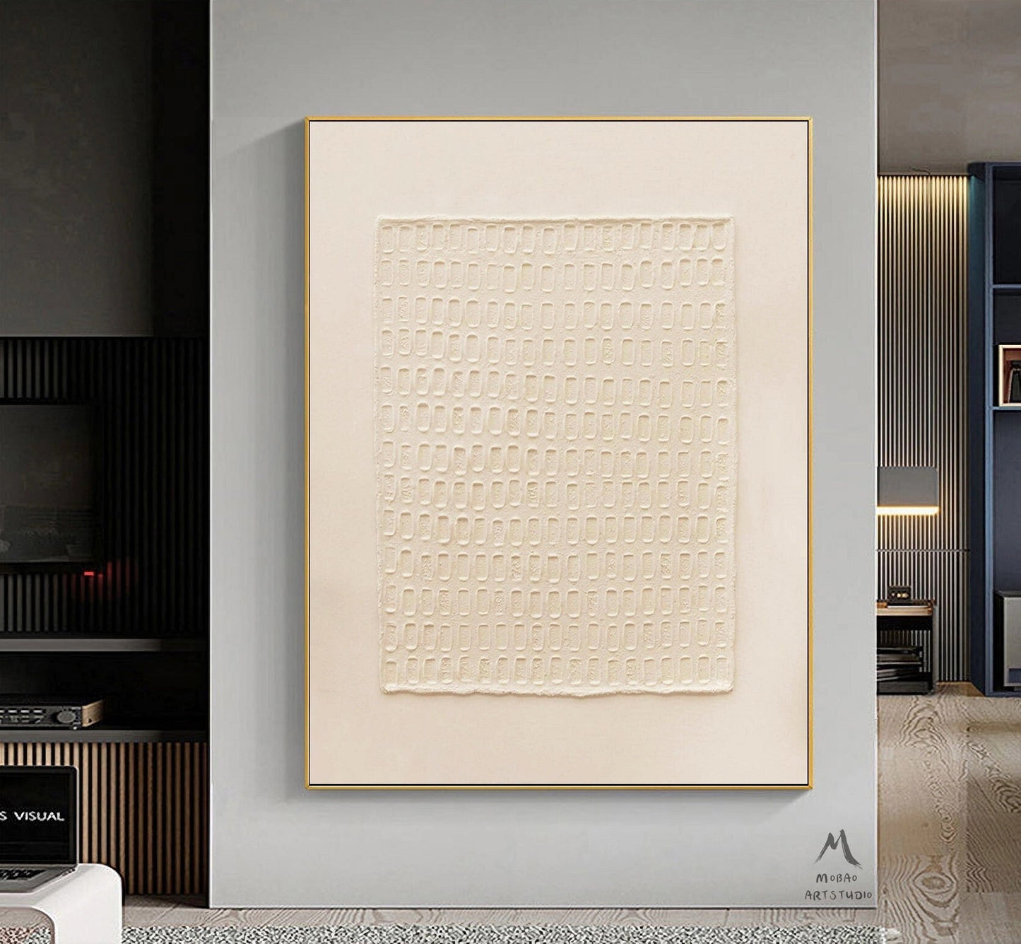 Beige 3D Texture Art Beige Minimalist Art Beige Wall Art Beige Abstract Art Neutral Abstract Painting Wabi Sabi Wall Art Modern Wall Art